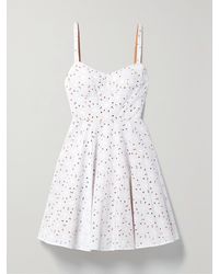 Michael Kors - Minikleid Aus Einer Baumwollmischung Mit Lochstickerei - Lyst