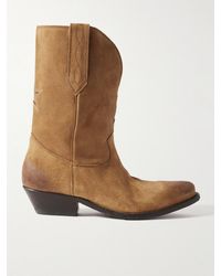Golden Goose - Low Wish Star Suede Cowboy Boots - Lyst