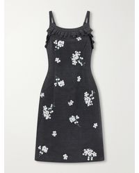ShuShu/Tong - Sequin-Embellished Ruffled Wool-Blend Midi Dress - Lyst
