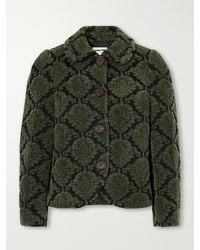 ShuShu/Tong - Cropped Cotton-Blend Pile-Jacquard Jacket - Lyst
