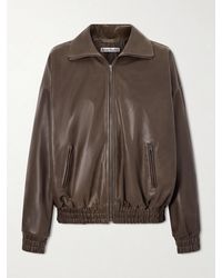 Acne Studios - Leather Bomber Jacket - Lyst