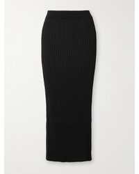 Jil Sander - Ribbed-Knit Maxi Skirt - Lyst
