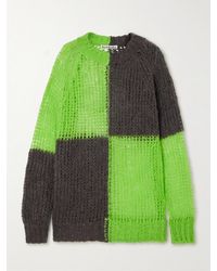 Acne Studios - Oversized Two-Tone Open-Knit Sweater - Lyst
