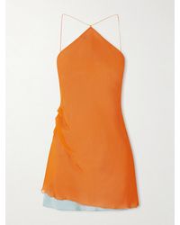 SIR. - Dabica Layered Halterneck Silk-Chiffon Mini Dress - Lyst