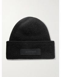 Jacquemus - Le Bonnet Grosgrain-Trimmed Ribbed-Knit Beanie - Lyst