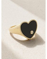Yvonne Léon - Chevalière Coeur 9-Karat, Onyx And Diamond Ring - Lyst