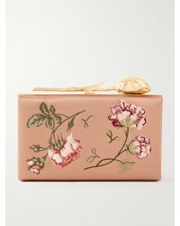 Erdem - Bloom Embroidered Satin Clutch - Lyst