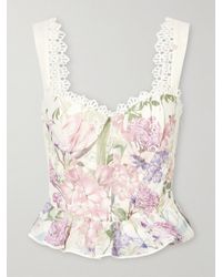 Charo Ruiz - Floret Floral Cotton-Blend Top - Lyst