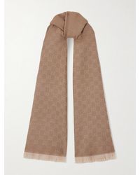 Gucci - Frayed Wool-Jacquard Scarf - Lyst