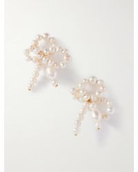 Completedworks - Plated Recycled Pearl Earrings - Lyst