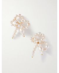 Completedworks - Plated Recycled Pearl Earrings - Lyst