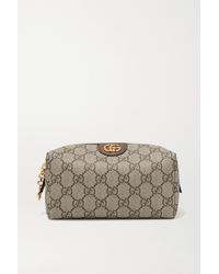 Gucci Ophidia Medium Textured Leather-trimmed Printed Coated-canvas Cosmetics Case - Multicolour