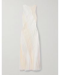 Jason Wu - Paneled Silk-Crepe And Chiffon Midi Dress - Lyst
