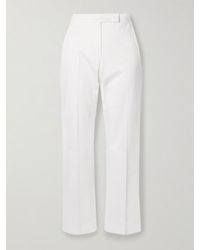 Max Mara - Okra Hose Mit Geradem Bein Aus Einer Baumwollmischung - Lyst