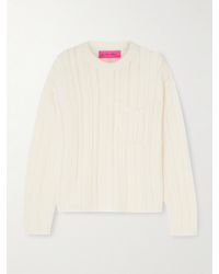 The Elder Statesman - Nimbus Solids Ribbed Cashmere And Cotton-Blend Sweater - Lyst