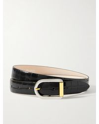 DEHANCHE - Mija Mixed Metal Gürtel Aus Leder Mit Krokodileffekt - Lyst