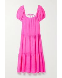 Honorine Elodie Cotton-gauze Midi Dress - Pink
