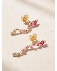 Suzanne Kalan - 18-Karat, Sapphire And Diamond Earrings - Lyst
