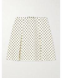 Valentino Garavani - Aline Polka-Dot Canvas Mini Skirt - Lyst