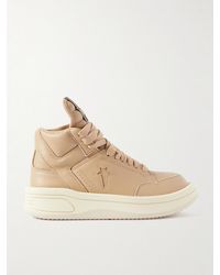 Rick Owens - Converse Turbowpn Leather High-Top Sneakers - Lyst