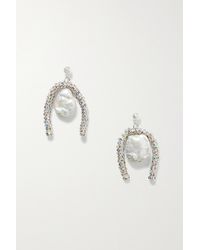 PEARL OCTOPUSS.Y - Baroque Paris Silver-plated, Crystal And Pearl Earrings - Lyst