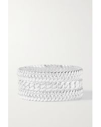Roxanne Assoulin - The Super Silver Stack Set Of Three Silver-tone Bracelets - Lyst