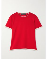 arch4 - Selcombe Layered Two-Tone Organic Cashmere Top - Lyst