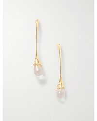 Bottega Veneta - Boucles D'Oreilles En Métal Et Quartz - Lyst