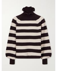 Max Mara - Pontile Striped Wool And Cashmere-Blend Turtleneck - Lyst