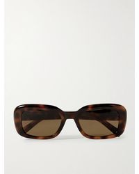 Saint Laurent - Sonnenbrille Mit Eckigem Rahmen Aus Azetat - Lyst