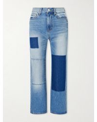 Veronica Beard - Dylan High-Rise Wide-Leg Patchwork Jeans - Lyst
