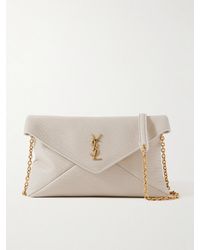 Saint Laurent - Cassandre Mini Textured-Leather Shoulder Bag - Lyst