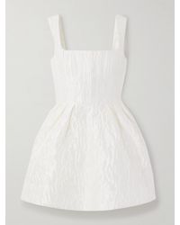 Rebecca Vallance - Vanilla Dreams Pleated Cloqué Mini Dress - Lyst
