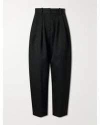 Isabel Marant - Janice Pleated Wool Tapered Pants - Lyst