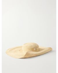 Gigi Burris Millinery - Cleo Pin-Detail Straw-Chrochet Wide-Brim Hat - Lyst
