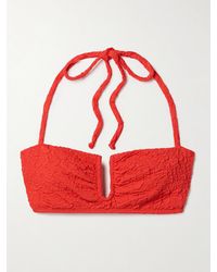 Mara Hoffman - Cruz Bikini-Oberteil Aus Strukturiertem Material Mit Recycelten Fasern - Lyst