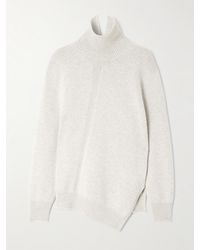Jil Sander - Asymmetric Alpaca And Wool-Blend Turtleneck Sweater - Lyst