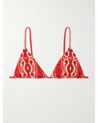 Johanna Ortiz - Konibo Embellished Printed Triangle Bikini Top - Lyst