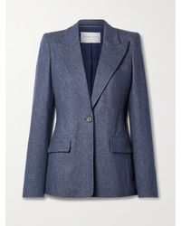Michael Kors - Georgina Blazer Aus Twill Aus Einer Mischung Aus Stretch-Wolle, Baumwolle Und Kaschmir - Lyst