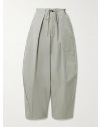 Kallmeyer - Clemence Pleated Cotton-Blend Twill Barrel-Leg Pants - Lyst