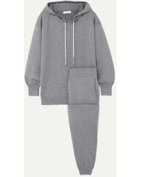 Olivia Von Halle - Gia London Silk And Cashmere-Blend Hoodie And Track Pants Set - Lyst