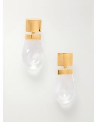 KHAITE - Keefe-Plated And Resin Earrings - Lyst