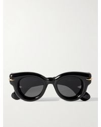 Loewe - Inflated-Tone Embellished Cat-Eye Acetate Sunglasses - Lyst