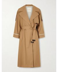 Max Mara - Belted Cotton-Blend Gabardine Trench Coat - Lyst