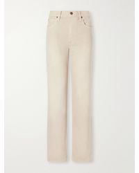 SLVRLAKE Denim - Kendra High-Rise Straight-Leg Jeans - Lyst
