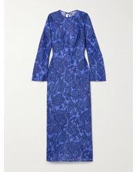Zimmermann - Ottie Open-Back Bead-Embellished Paisley-Print Linen Maxi Dress - Lyst