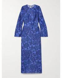 Zimmermann - Ottie Rückenfreies Maxikleid Aus Leinen Mit Paisley-Print Und Zierperlen - Lyst