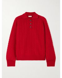 Brunello Cucinelli - Cable-Knit Cashmere Polo Sweater - Lyst