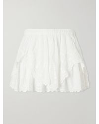 Isabel Marant - Layle Broderie Anglaise Cotton Shorts - Lyst