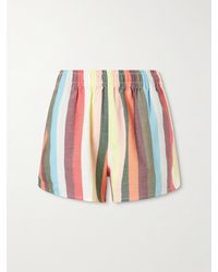 Marrakshi Life - Striped Cotton Shorts - Lyst